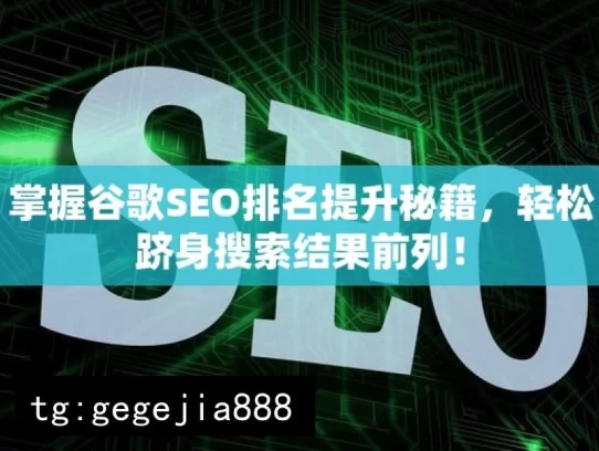 掌握谷歌SEO排名提升秘籍，轻松跻身搜索结果前列！，掌握谷歌SEO排名提升之法