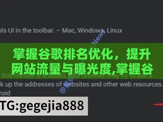 掌握谷歌排名优化，提升网站流量与曝光度,掌握谷歌排名优化，提升网站流量